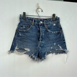 Zara High Rise Denim Shorts